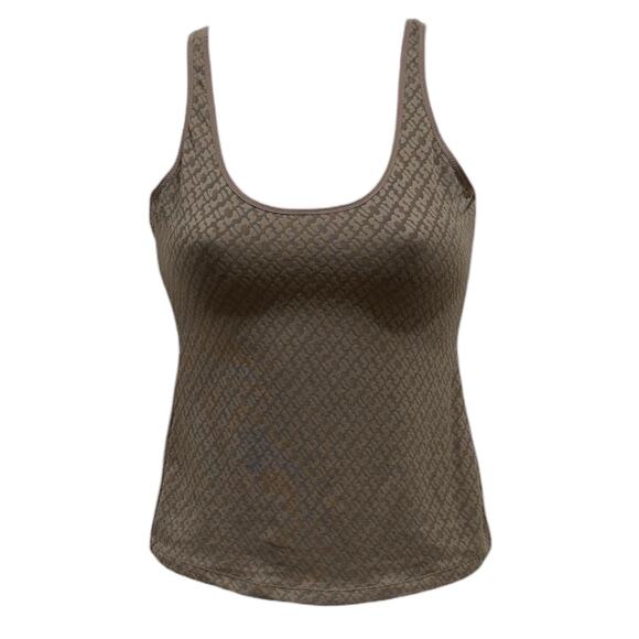 SKIMS Tops - SKIMS Mesh Logo Tank Top In Desert